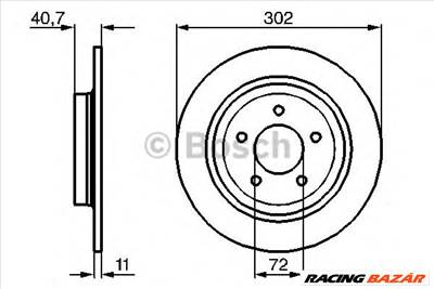 BOSCH 0 986 479 C69 - féktárcsa MAZDA