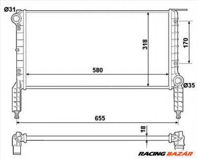 NRF 53788 - Vízhűtő (Hűtőradiátor) FIAT