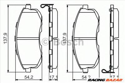BOSCH 0 986 494 572 - fékbetét INFINITI NISSAN NISSAN (DONGFENG)