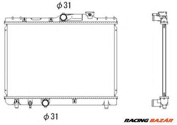 NRF 53339 - Vízhűtő (Hűtőradiátor) TOYOTA 1. kép