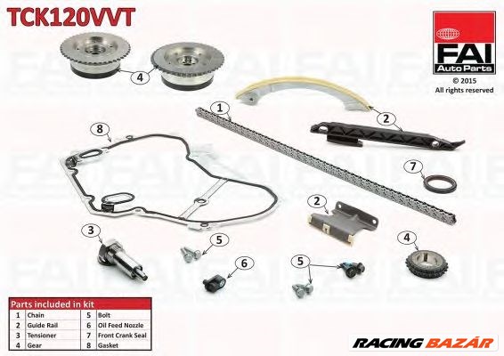 FAI AutoParts TCK120VVT - vezérműlánc készlet ALFA ROMEO FIAT OPEL SAAB VAUXHALL 1. kép