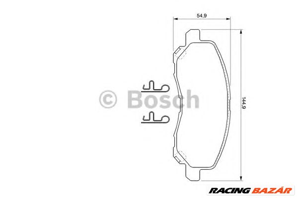 BOSCH 0 986 424 716 - fékbetét CHRYSLER DODGE JEEP LANCIA MITSUBISHI 1. kép