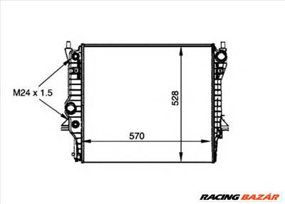 NRF 53805 - Vízhűtő (Hűtőradiátor) DAIMLER JAGUAR