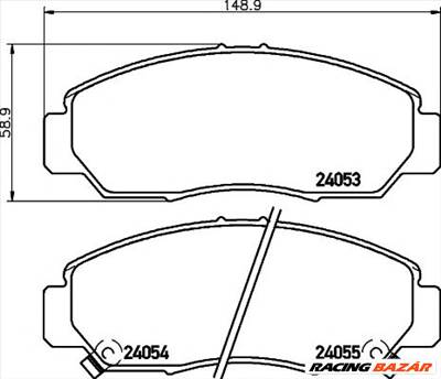 TEXTAR 2405301 - fékbetét HONDA HONDA (GAC)