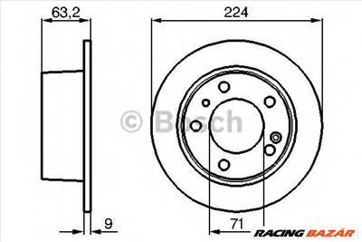 BOSCH 0 986 478 141 - féktárcsa CITROËN