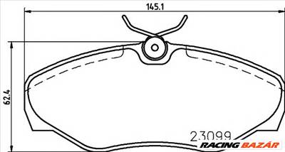 TEXTAR 2309902 - fékbetét NISSAN OPEL RENAULT VAUXHALL