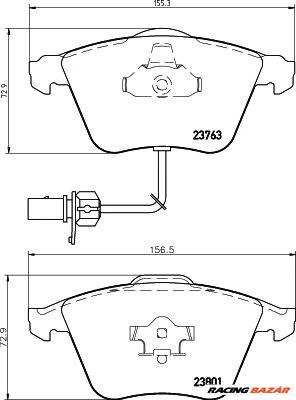 TEXTAR 2376302 - fékbetét AUDI AUDI (FAW) SEAT