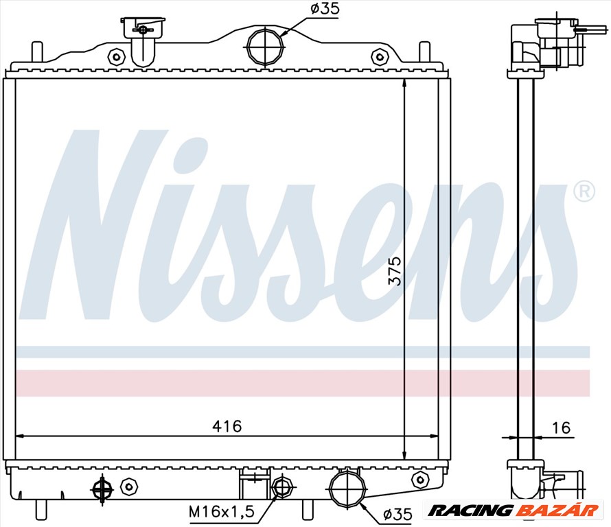 NISSENS 67100 Hűtőradiátor 1. kép