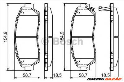 BOSCH 0 986 494 685 - fékbetét HONDA