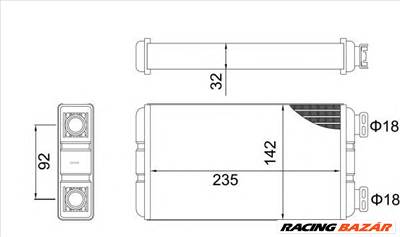 NRF 54312 - Hőcserélő, belső tér fűtés NISSAN OPEL RENAULT RENAULT TRUCKS VAUXHALL