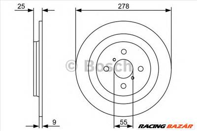 BOSCH 0 986 479 C05 - féktárcsa DAIHATSU MAZDA TOYOTA