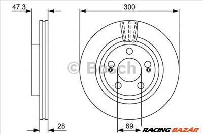 BOSCH 0 986 479 537 - féktárcsa HYUNDAI KIA