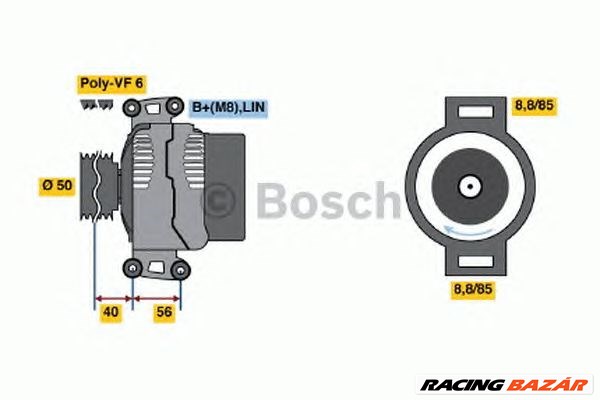 BOSCH 0 986 047 840 - generátor MERCEDES-BENZ 1. kép