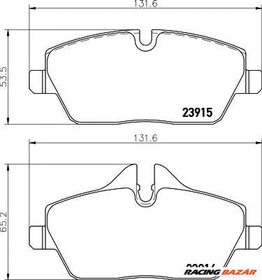 TEXTAR 2391503 - fékbetét BMW MINI
