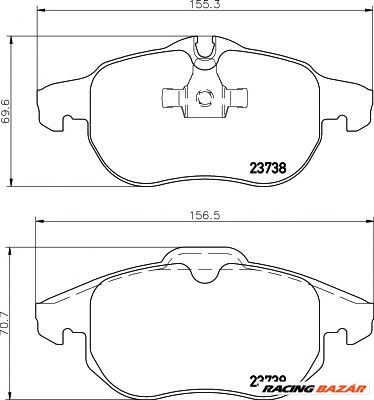 TEXTAR 2373807 - fékbetét CADILLAC CHEVROLET FIAT HOLDEN HSV OPEL SAAB VAUXHALL 1. kép