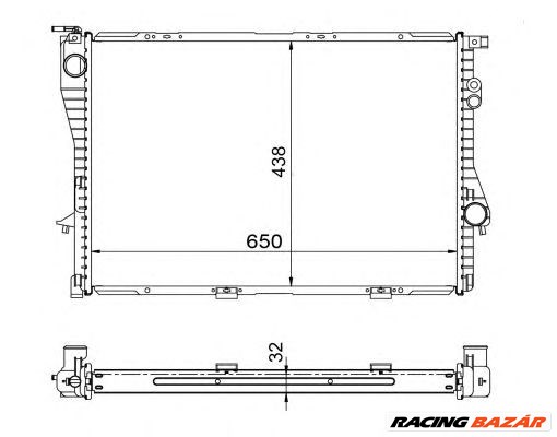 NRF 53722 - Vízhűtő (Hűtőradiátor) BMW 1. kép