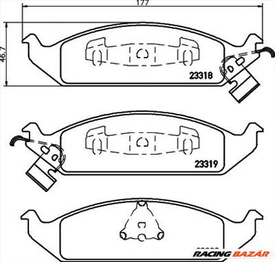 TEXTAR 2331801 - fékbetét CHRYSLER DODGE