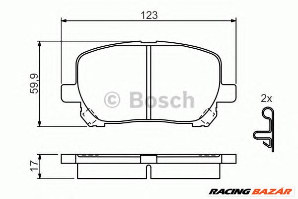 BOSCH 0 986 424 761 - fékbetét TOYOTA 1. kép