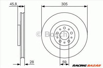 BOSCH 0 986 479 736 - féktárcsa FIAT OPEL VAUXHALL