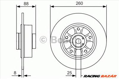 BOSCH 0 986 479 C87 - féktárcsa RENAULT