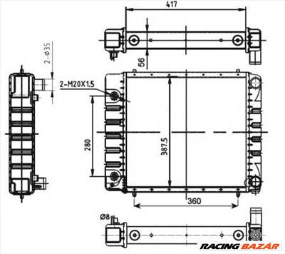 NRF 53149 - Vízhűtő (Hűtőradiátor) LAND ROVER