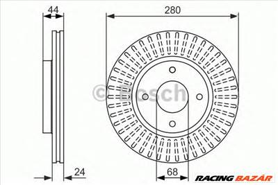 BOSCH 0 986 479 737 - féktárcsa NISSAN