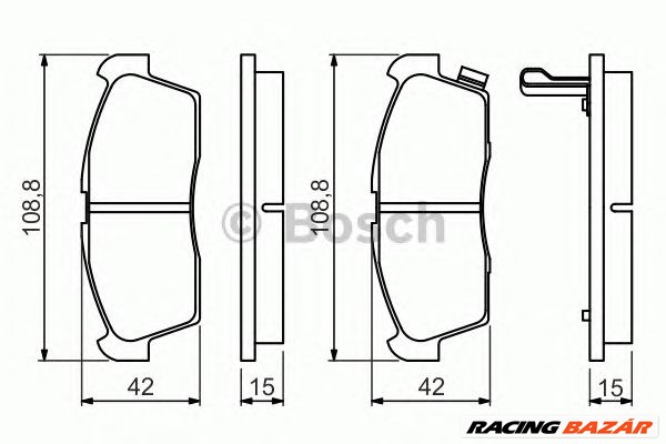 BOSCH 0 986 494 700 - fékbetét CITROËN MITSUBISHI PEUGEOT 1. kép