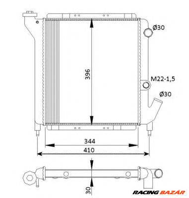 NRF 54641 - Vízhűtő (Hűtőradiátor) RENAULT