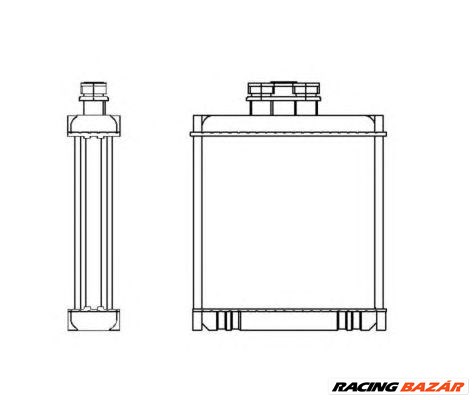 NRF 53558 - Hőcserélő, belső tér fűtés AUDI SEAT SKODA VW 1. kép