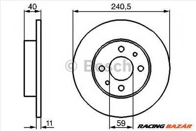 BOSCH 0 986 478 342 - féktárcsa ABARTH ALFA ROMEO FIAT FORD LANCIA