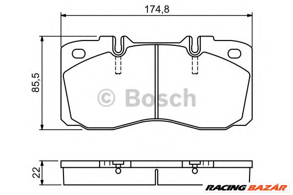 BOSCH 0 986 494 257 - fékbetét IVECO 1. kép