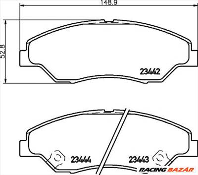 TEXTAR 2344201 - fékbetét ASIA MOTORS KIA