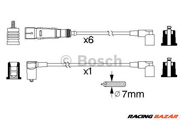 BOSCH 0 986 356 335 - gyújtókábel szett MERCEDES-BENZ PUCH 1. kép