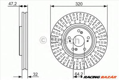 BOSCH 0 986 479 741 - féktárcsa HONDA