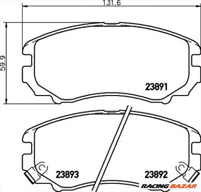 TEXTAR 2389101 - fékbetét HYUNDAI HYUNDAI (BEIJING) KIA KIA (DYK)