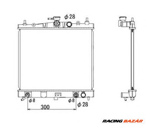 NRF 53535 - Vízhűtő (Hűtőradiátor) NISSAN RENAULT 1. kép