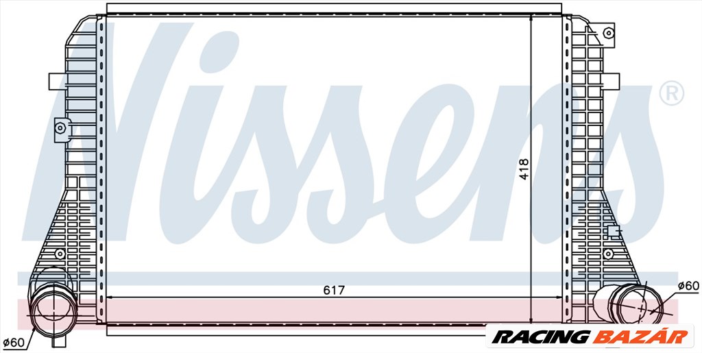 NISSENS 96568 Intercooler 1. kép