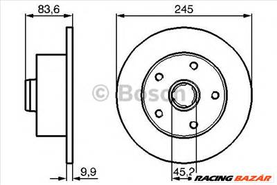 BOSCH 0 986 479 B48 - féktárcsa AUDI