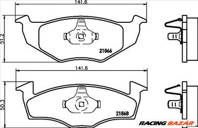 TEXTAR 2186601 - fékbetét SEAT VW