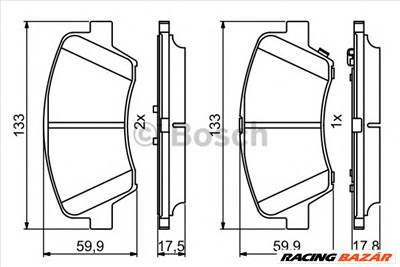 BOSCH 0 986 494 712 - fékbetét HYUNDAI KIA