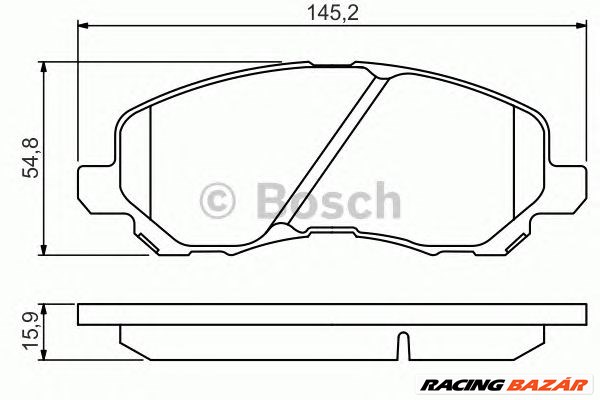 BOSCH 0 986 495 253 - fékbetét CHRYSLER CITROËN LANCIA MITSUBISHI PEUGEOT 1. kép