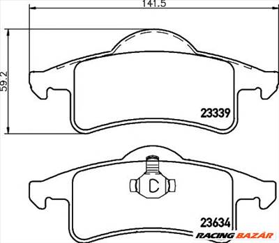 TEXTAR 2333901 - fékbetét JEEP JEEP (BJC)