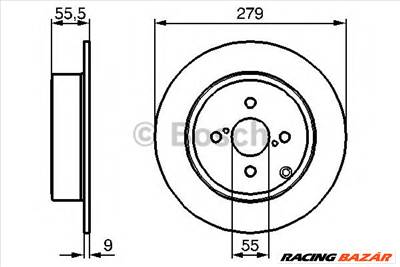 BOSCH 0 986 479 149 - féktárcsa TOYOTA