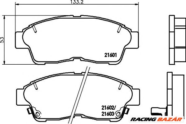 TEXTAR 2160101 - fékbetét HOLDEN TOYOTA 1. kép