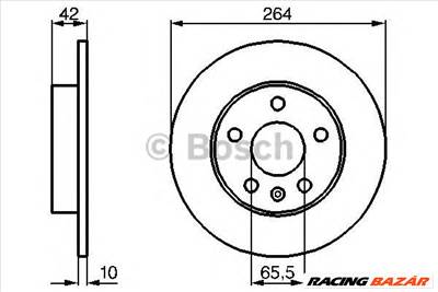 BOSCH 0 986 478 884 - féktárcsa CHEVROLET HOLDEN OPEL VAUXHALL