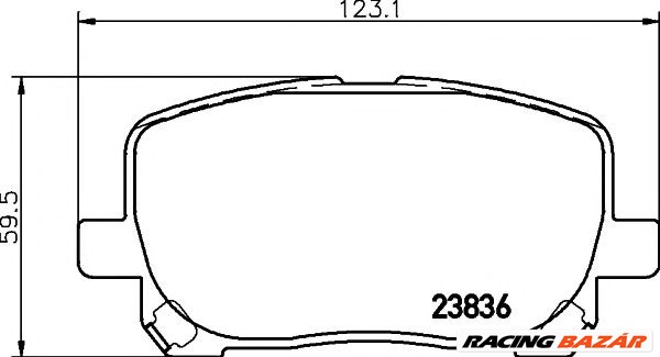 TEXTAR 2383601 - fékbetét GREAT WALL PONTIAC TOYOTA 1. kép