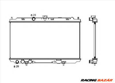 NRF 53427 - Vízhűtő (Hűtőradiátor) NISSAN