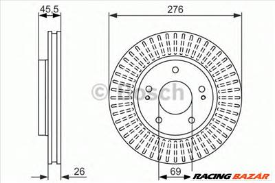 BOSCH 0 986 479 604 - féktárcsa CHRYSLER DODGE MITSUBISHI