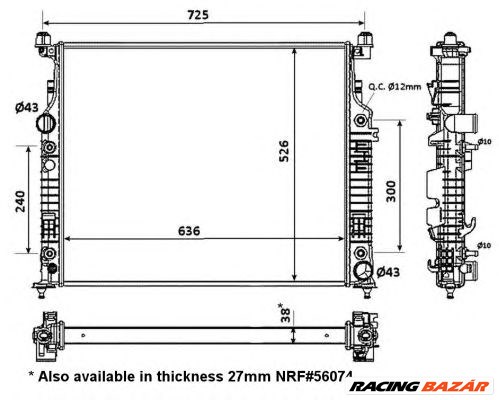 NRF 53936 - Vízhűtő (Hűtőradiátor) MERCEDES-BENZ 1. kép