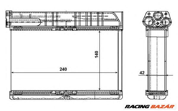 NRF 54235 - Hőcserélő, belső tér fűtés BMW 1. kép